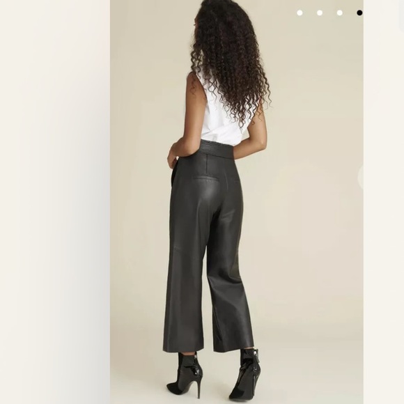 VERONICA BEARD Agee wide-leg leather pants-NWT-6 - Picture 4 of 12